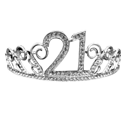 

Women Hollow Rhinestone Inlaid Number Tiara Birthday Party Crown Decoration