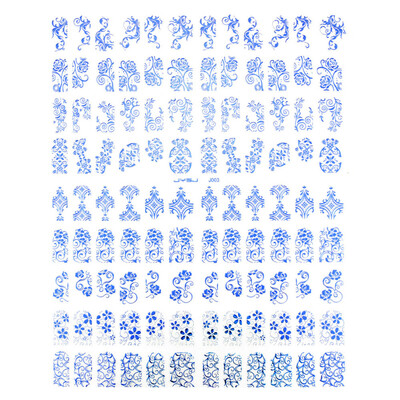 

〖Follure〗DIY Decoration Tools 3D Silver Flower Nail Art Stickers Decals Stamping