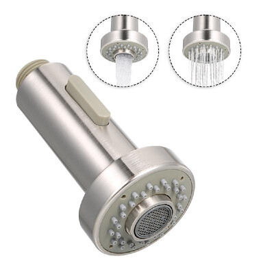 

Kitchen Faucet Pull-out Spray Head 2-Function with Check Valve Pull Down Spray Head G12 Replacement Nozzle Brushed Nickle