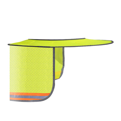 

〖Follure〗Safety Hard Hat Yellow Neck Shield Helmet Sun Shade Reflective Stripe New