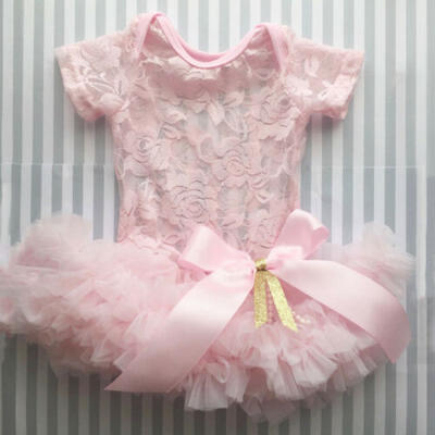 

0-9M Newborn Baby Toddler Girl Romper Princess Dress Wedding Party Tutu Dresses