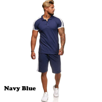 

SUNSIOM Men Summer 2pcs Tracksuit T Shirt Sport Suit Sets Short Pants Tennis Wear Outfit