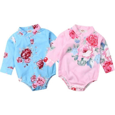 

Newborn Kid Baby Girl Flower Clothes Romper Jumpsuit Bodysuit Outfit Autumn