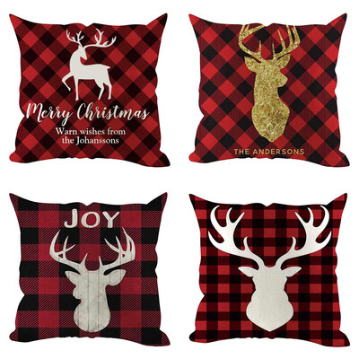 

Tailored 4Pcs Christmas Pillow Cover Pillowcases Decorative Sofa Cushion Cover Decoration