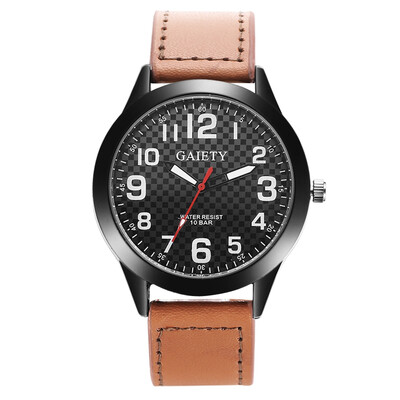 

GAIETY Easy Read Mens Simple Leather Band Dress Watches G009