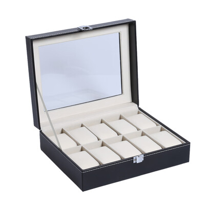 

High - end watch case PU watch display box gift box transparent cover watch