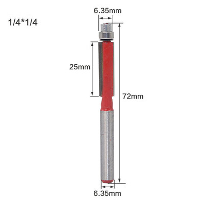 

〖Follure〗Flush Trim Router Bit Top & Bottom Bearing 1H X 14 Shank Woodworking Tool
