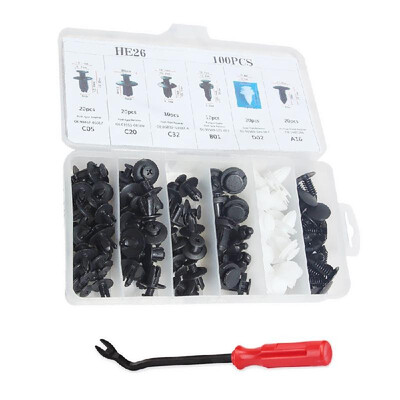 

100Pcs Assorted Car Body Plastic Push Retainer Pin Rivet Fasteners Trim Moulding Clip Automotive Furniture Assembly Expansion Scre
