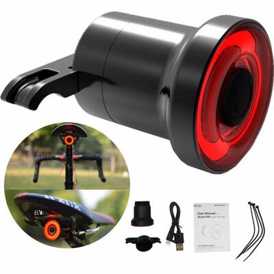 

XLite100 Waterproof Bicycle Smart Brake Light Sense LED USB Tail Light Rear Lamp
