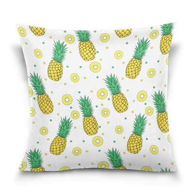 

ALAZA Throw Pillow Cover 16 X 16 inch Christmas Gift Cushion Cover with Cute Pineapples Printed Pillowcase