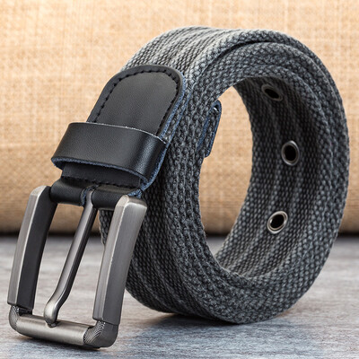 

110cm-140cm Mens Quality Canvas Belts for Jeans Male Luxury Casual Straps Buckle Strap Knitted Tactical Belts For Men Ceintures
