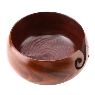 

Greensen Natural Handmade Crafted Wooden Yarn Bowl for Knitting Crochet Home Decor Medium Diameter