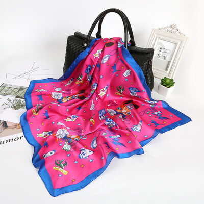 

Korean version of autumn&winter wild scarf dual-use shawl womens bib wild fashion printing silk scarves sunscreen