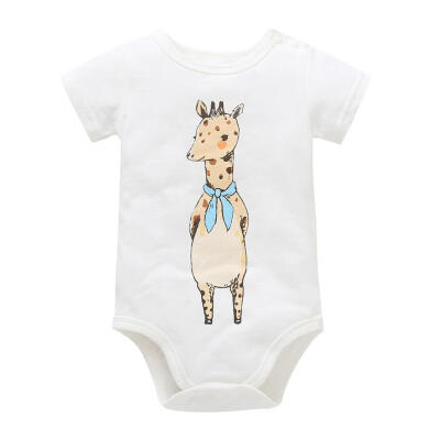 

Cartoon Animal Unisex Short Sleeve Baby Rompers Summer Jumpsuit Clothing