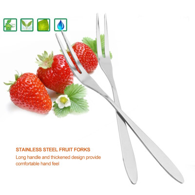 

Greensen 20Pcsset Stainless Steel Fruit Fork Comfortable Long Handle Cake Desert Fruit Serving Forks