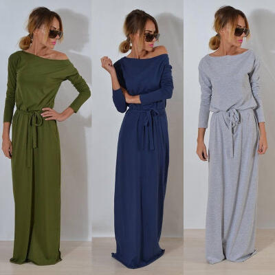 

Women&39s Casual Long Maxi Dress Long Sleeve Evening Party Cocktail Beach Sundress