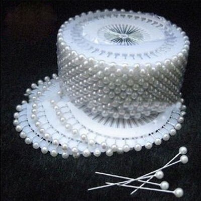 

Gobestart 480pcs Cream Color Ball Head Straight Pins Pearl Corsage for Sewing