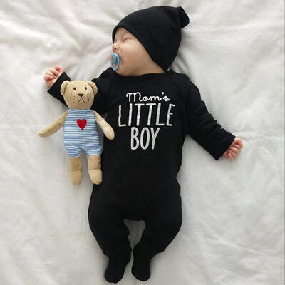 

Cute Letters Print Infants Rompers Boys O-Neck Loose Casual Soft Jumpsuit
