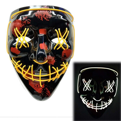 

Halloween Mask LED Light Up Party Masks Fluorescent Fake Luminous Party Masks Festival Cosplay Costume Glow In Dark