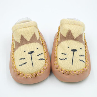 

Baby Boys Girls Infant Spring Autumn Cartoon Shoes Socks Cute Warm Anti-Slip Floor Shoes Socks Warm Indoor Walk Learning Shoes