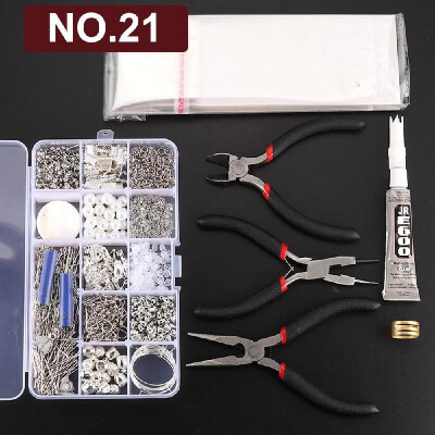 

Earrings Eardrop Jewelry Making Kit With Plier Jump Rings Findings DIY Making Tools Set NO7