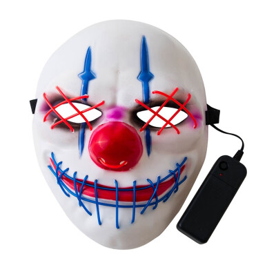 

Halloween Big Mouth Clown LED Cold Light Glowing Mask Horror Halloween Dress Up Props Festive Party Supplies Glow In The Dark