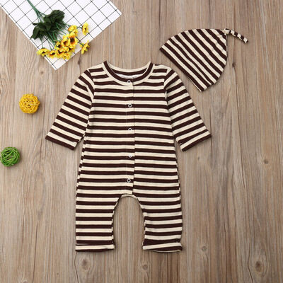 

Newborn Infant Baby Boy Girl Cotton Romper Bodysuit Jumpsuit 2PCS Outfit Clothes