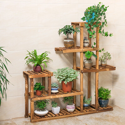 

Siaonvr Multi-Tier Wood Plant Stand Planter Rack Flower Pots Holder Display