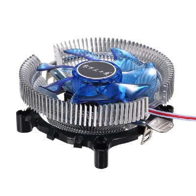 

Hydraulic CPU Cooler Heatpipe Fans Quiet Heatsink Radiator for Intel Core AMD Sempron Platform with Blue Light