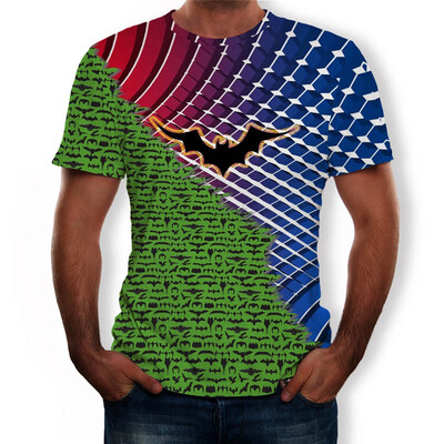 

Toponeto Halloween Men Horror 3D Print O-Neck Short Sleeve T Shirt Tops Blouses