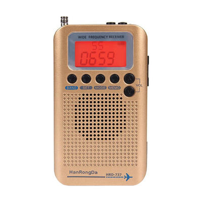 

FMAMSWVHF Aircraft Band Radio Receiver Full Band Alarm Clock Recorder