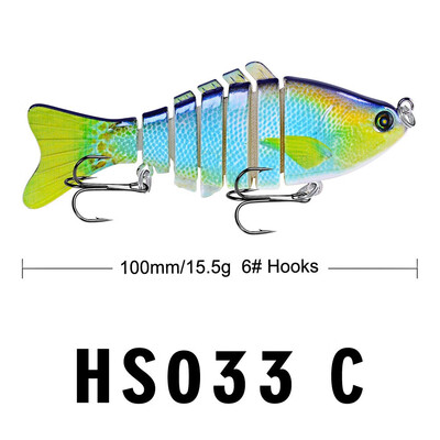 

VISSEN 1PCS 10cm 1561g Fishing Bait Fake Lures Artificial Multi-section Fishes Flexible Baiting Lure Fishing Trolling Wobblers