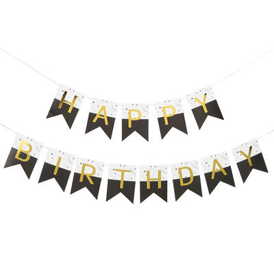 

1 Set Paper Happy Birthday Banner Baby Shower Party Decoration Kids Bunting