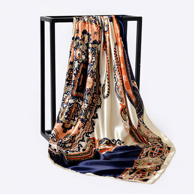 

New cashew flower pattern ladies 9090cm large square scarf scarves wholesale Muslim headscarf