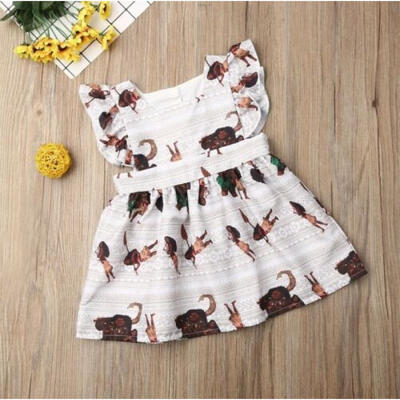 

Toddler Baby Girl Kid Print Ruffle Sleeveless Skirt Tutu Dress Outfit