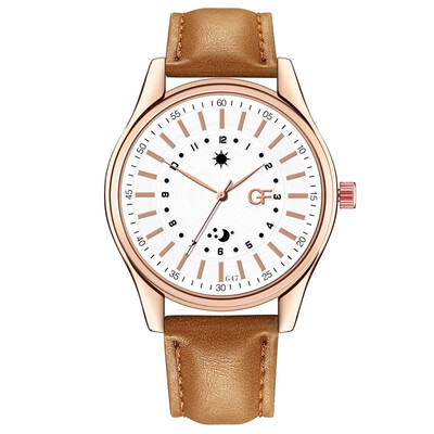 

Gobestart Hot Man Leather Watch Whatever Late Anyway Letter Watches New Pointer glow