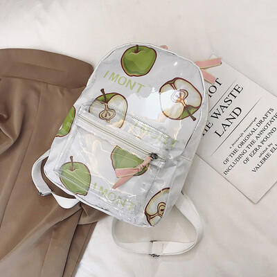 

School bag female Korean version of high school students pack ins super fire transparent shoulder bag Sen small fresh fashion girl backpack