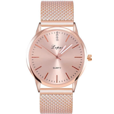 

Relogio Feminino Rose Gold Watch Mesh Band Stainless Steel Analog Quartz Wristwatch Women Lady Female Luxury Diamond Watches