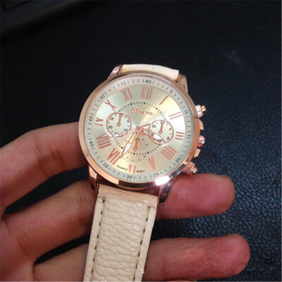 

Explosive belt watch double-layer three-eye six-needle mens belt watch Geneva watch