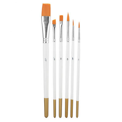 

Greensen 6pcs Gouache Pen Nylon Hair Watercolor Painting Brush Set Art Supplies