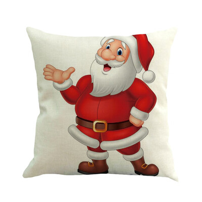 

Tailored Christmas Cotton Linen Sofa Car Home Waist Cushion Cover Throw Pillow Case