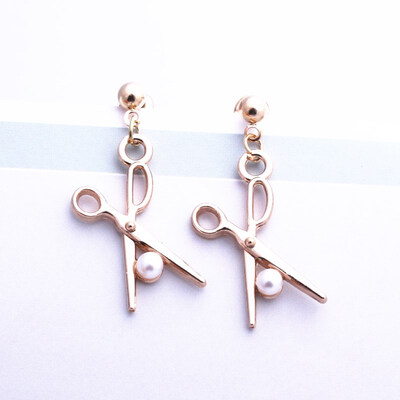 

EK314 New Design Metal Gold Color Circle Cross Heart Geometric Irregular Natural Imitation Pearl Drop Earrings for Women Jewelry