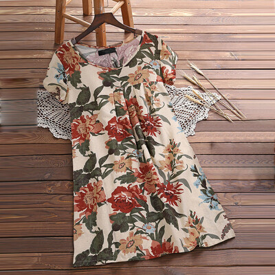 

Starmoon Womens Ladies Floral Print Sexy Short Sleeve Shirt Pullover Tops