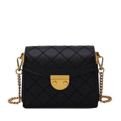 Bag female bag 2019 new summer Messenger bag tide Korean version of the wild texture fashion single shoulder rhombic chain bag