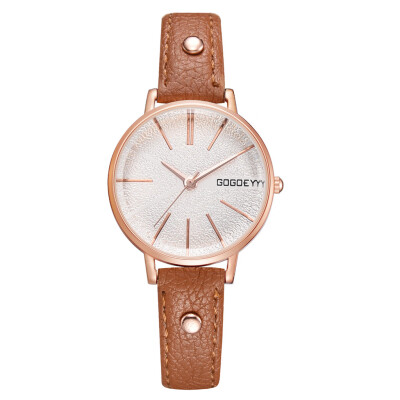 

Korean version of the trend of fashion ladies watch simple scale dial PU with watch