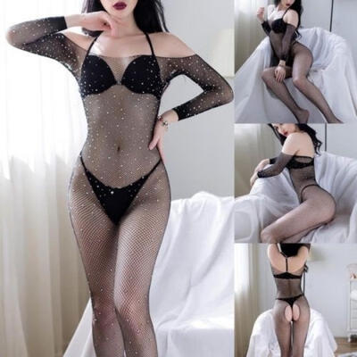 

Women Lace Sexy-Lingerie Open Crotchless Underwear Babydoll Sleepwear Bodysuit