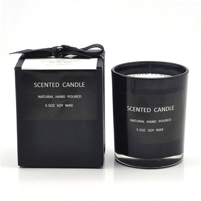 

Scented Candles Nordic Black Lavender Aromatherapy Smokeless Candle Cup Shaped Romantic Decoration for Wedding Home Parties