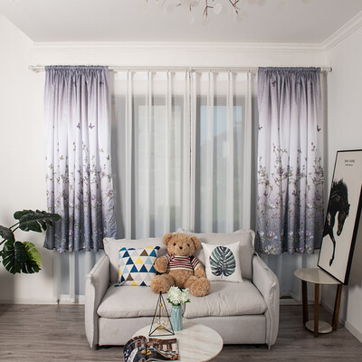 

Gobestart Leaves Curtain Tulle Window Treatment Voile Drape Valance 1 Panel Fabric