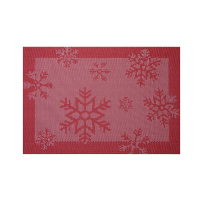 

Tailored Christmas Placemat Woven Non-slip PVC Insulation Placemat Washable Table Mats