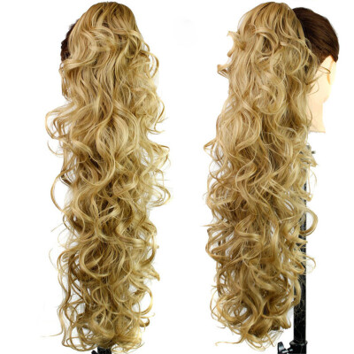 

〖Follure〗Long Clip-in Curly Claw Jaw Ponytail Clip In Hair Extensions Wavy Hairpiece